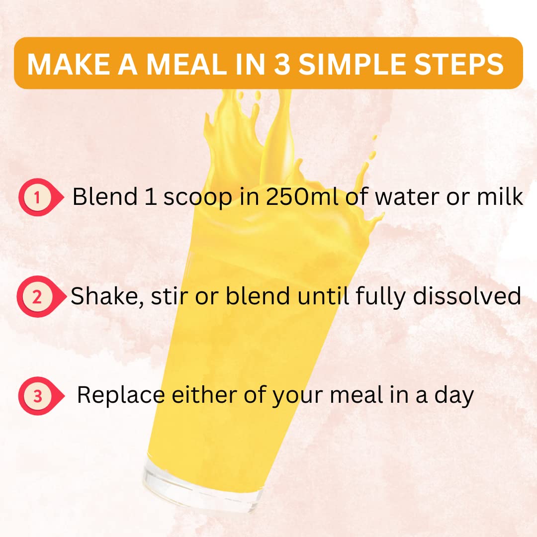 Lean Shake Protein Shake 500g - Mango Flavour, Meal Replacement Shake For Weight Management, Nutritious Protein Shake pack of 2