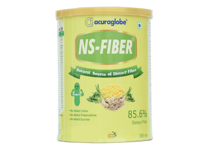 Acuraglobe NS-FIBER Daily Natural Dietary Fiber | Probiotic | Prebiotic | Glutamine | 40 Billion CFU of 11 strain for Digestion, Gut Health, Metabolism | Immunity of Men Women