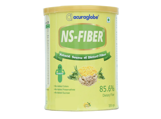 Acuraglobe NS-FIBER Daily Natural Dietary Fiber | Probiotic | Prebiotic | Glutamine | 40 Billion CFU of 11 strain for Digestion, Gut Health, Metabolism | Immunity of Men Women