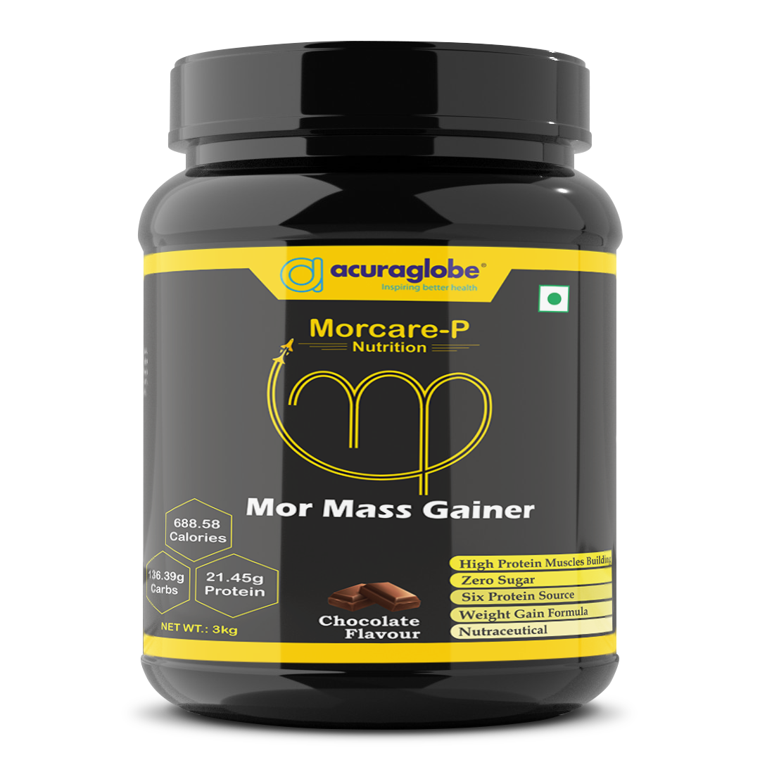 Morcare-P Mor Mass Gainer | Chocolate & Rabri Flavour | 3Kg weight